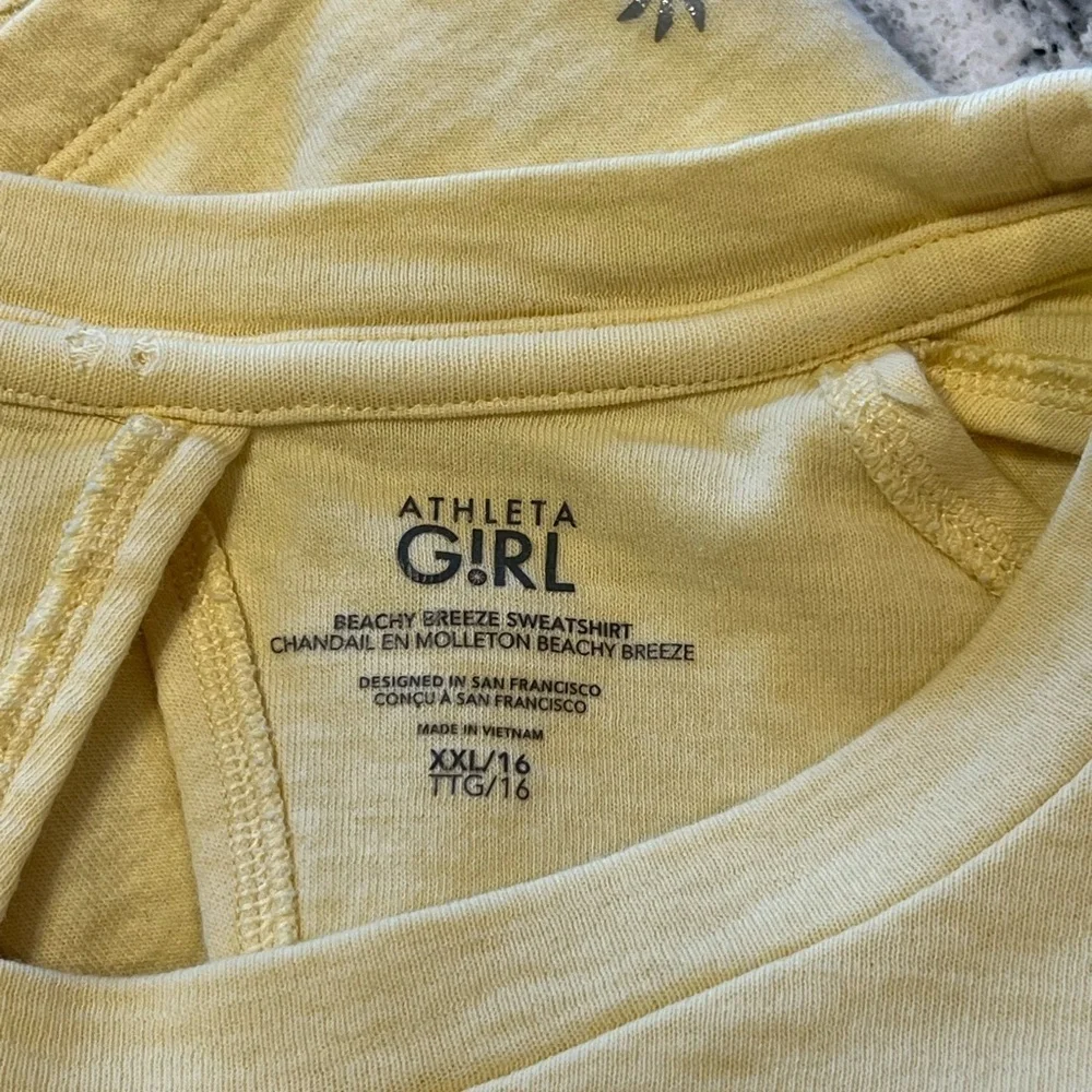 Athleta Yellow Sweatshirt with Cutout Design